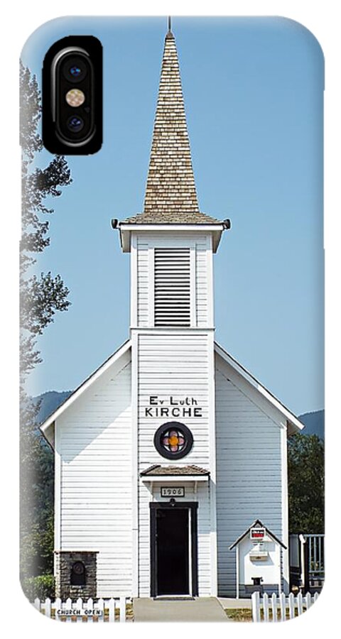 United States iPhone X Case featuring the photograph The Little White Church in Elbe by Joseph Hendrix