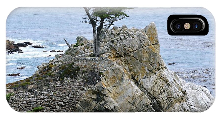Lancape iPhone X Case featuring the photograph The Lone Cypress by Marian Jenkins