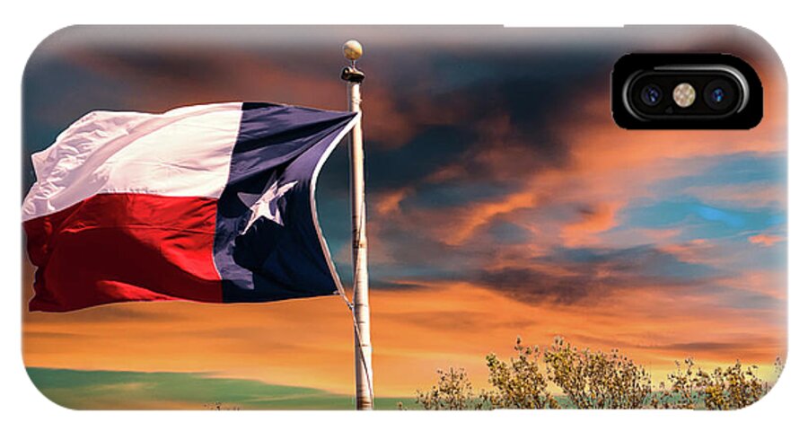 Washington On The Brazos iPhone X Case featuring the photograph The Lone Star Flag by G Lamar Yancy