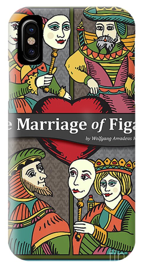 Mozart iPhone X Case featuring the digital art The Marriage of Figaro by Joe Barsin