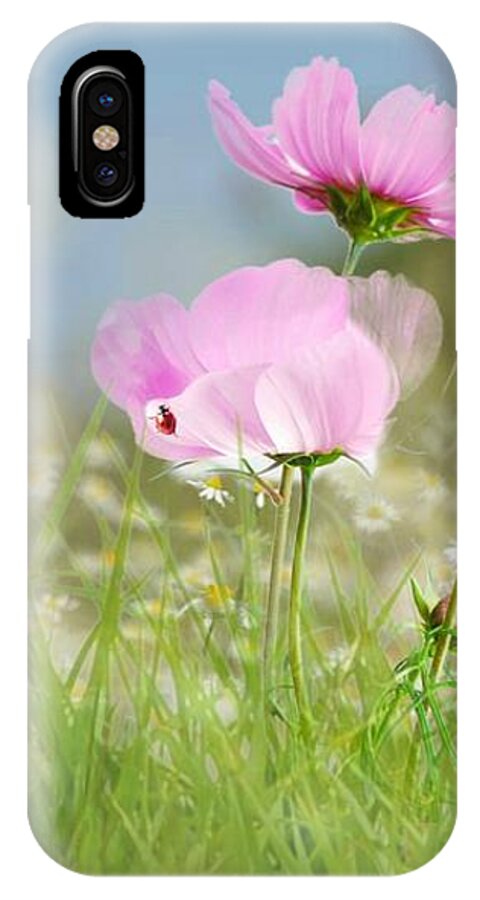 Wild Flowers iPhone X Case featuring the mixed media The Meadow by Morag Bates