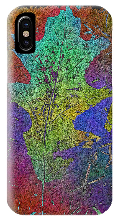 Oak iPhone X Case featuring the digital art The Oak Leaf by Tim Allen