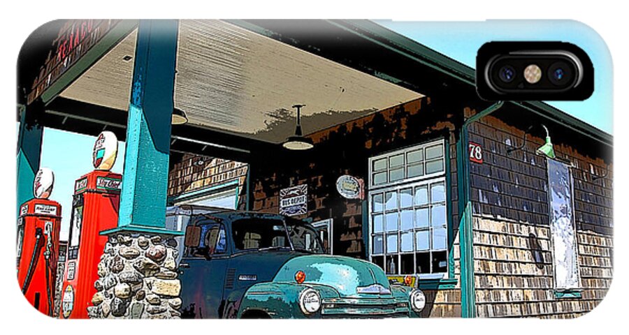 Old Gas Station iPhone X Case featuring the photograph The Old Texaco Station by Steve McKinzie