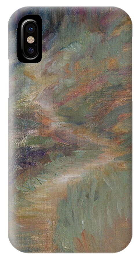 Pathway iPhone X Case featuring the painting The Pathway by Quin Sweetman