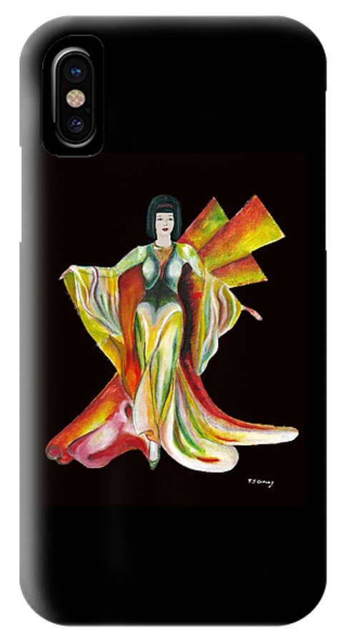 Dresses iPhone X Case featuring the painting The Phoenix 2 by Tom Conway