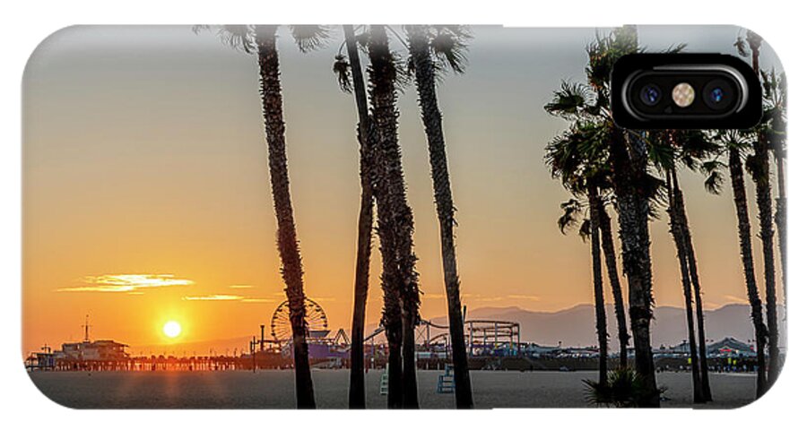 Santa Monica Pier iPhone X Case featuring the photograph The Pier At Sunset - Square by Gene Parks