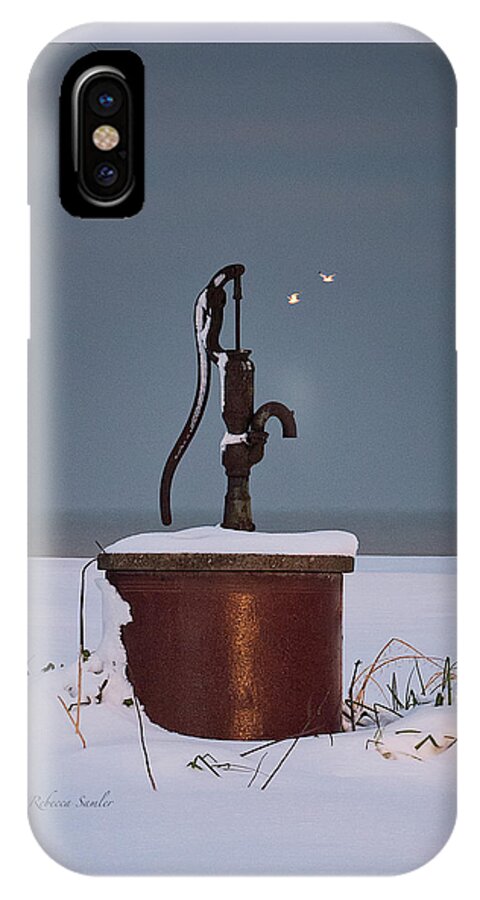 Old Water Well iPhone X Case featuring the photograph The Pump by Rebecca Samler
