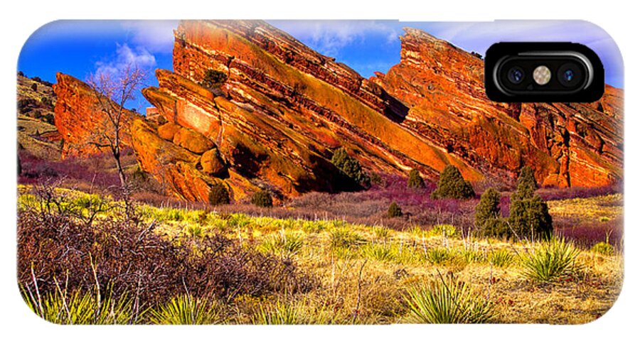 Red Rocks iPhone X Case featuring the photograph The Red Rock Park VI by David Patterson