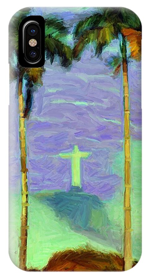 Jesus Christ iPhone X Case featuring the digital art The Redeemer by Caito Junqueira