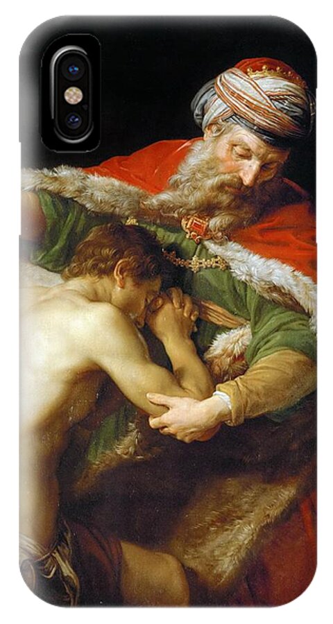Pompeo Batoni iPhone X Case featuring the painting The Return of the Prodigal Son by Pompeo Batoni