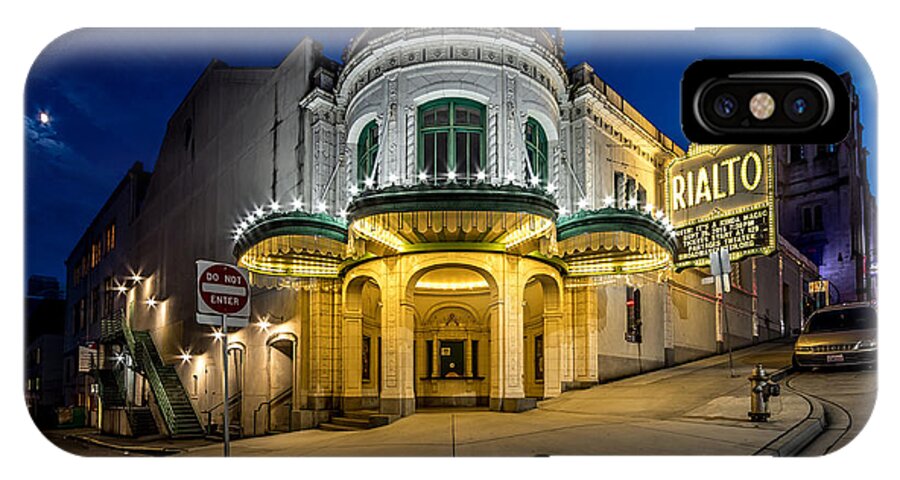Rialto iPhone X Case featuring the photograph The Rialto Theater - Historic Landmark by Rob Green