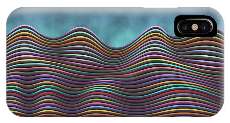 Imaginary Lands iPhone X Case featuring the digital art The Rolling Hills Of Subtle Differences by Becky Titus