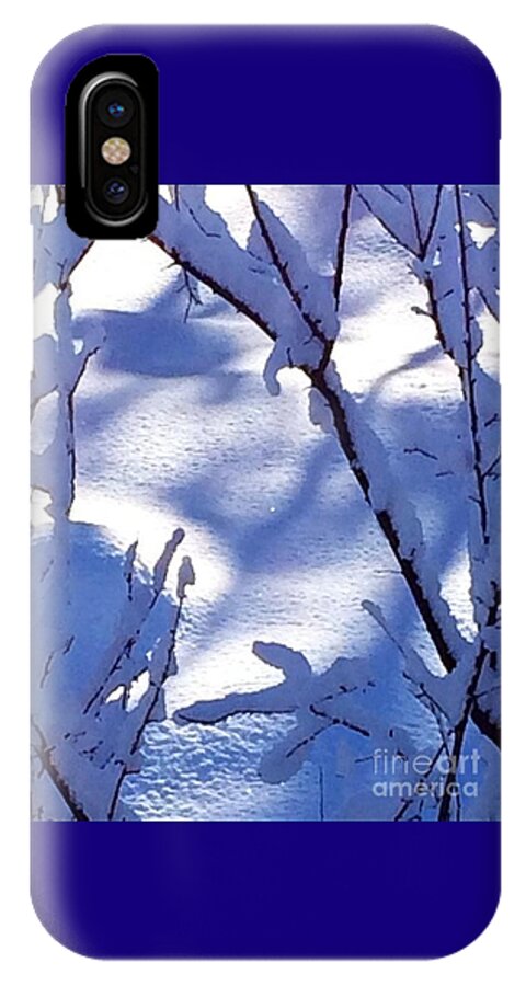 Snow iPhone X Case featuring the photograph The Single Diamond by Jennifer Lake