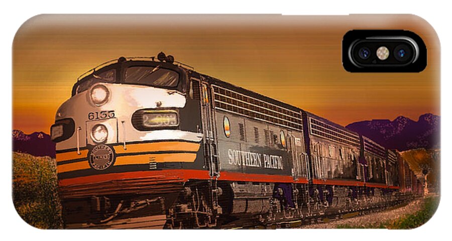 Trains iPhone X Case featuring the digital art The Summer of 1952 by J Griff Griffin