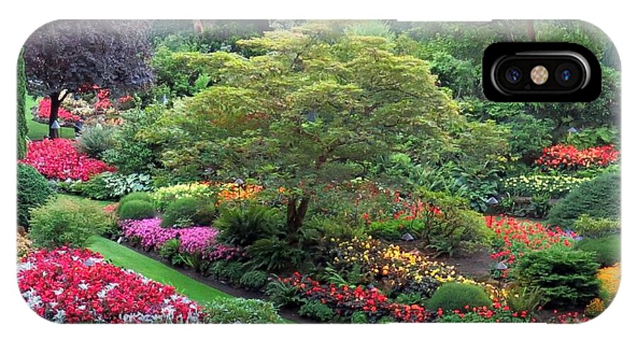Gardens iPhone X Case featuring the photograph The Sunken Garden at Dusk by Betty Buller Whitehead