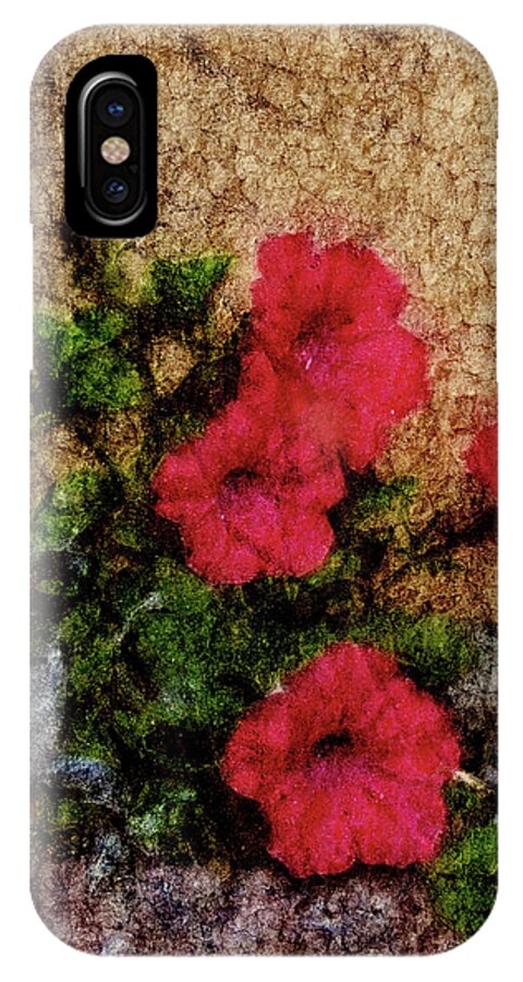 Petunia iPhone X Case featuring the digital art The Survivor by JGracey Stinson