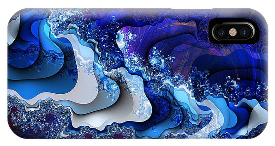 Abstract iPhone X Case featuring the digital art The Wake of thy Spirit's Passage by Kenneth Armand Johnson
