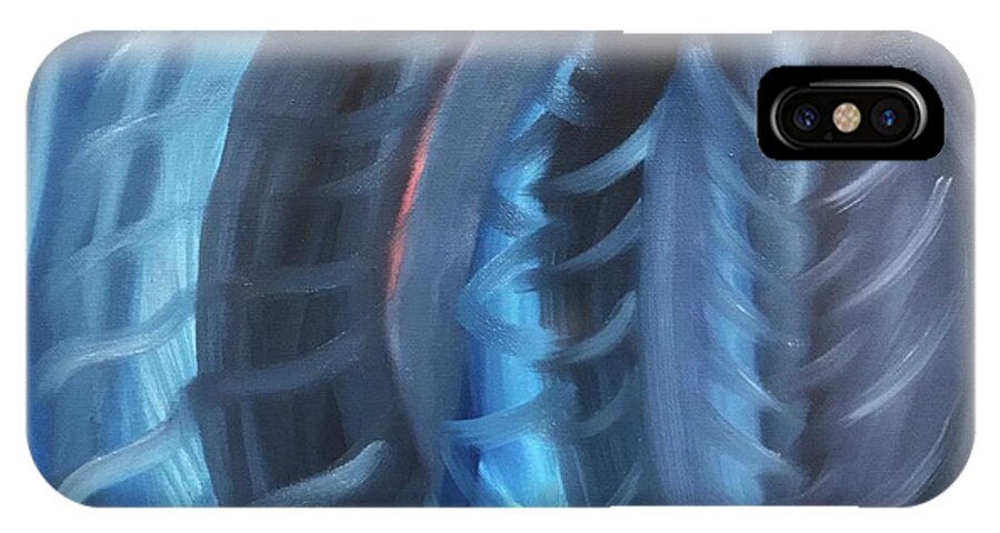 Abstract iPhone X Case featuring the painting Thorns in My Side by Sheila Mashaw