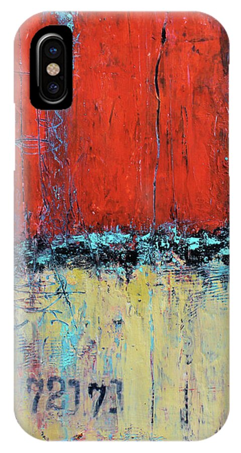 Urban Art iPhone X Case featuring the mixed media Ticket No. 72173 by Patricia Lintner
