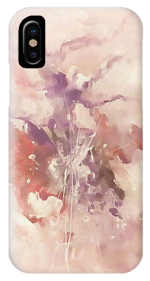 Abstract iPhone X Case featuring the painting Time and again by Raymond Doward