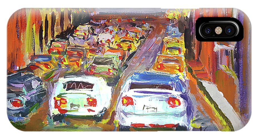 Impressionist iPhone X Case featuring the painting Traffic Jam by Janet Garcia