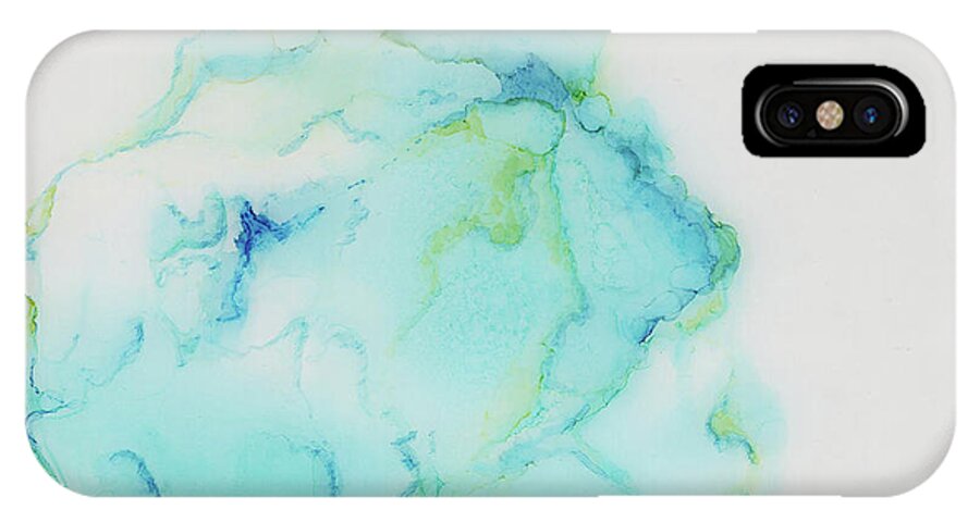 Ink iPhone X Case featuring the painting Tranquil and Soft Sky by Joanne Grant
