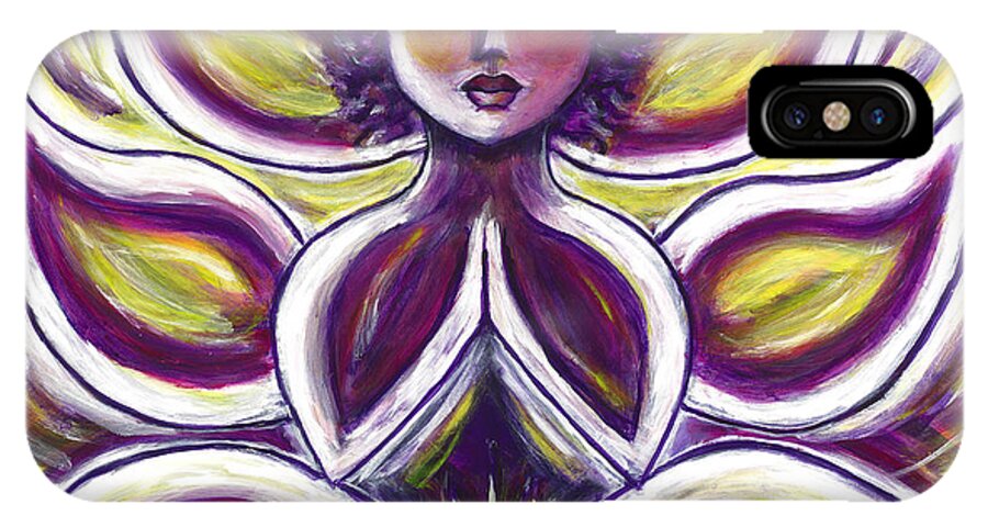 Yoga iPhone X Case featuring the painting Transcendence by Anya Heller