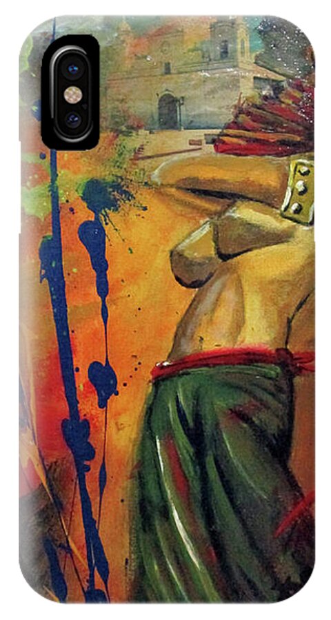 African Art For Sale iPhone X Case featuring the painting Trayectos by Carlos Paredes Grogan