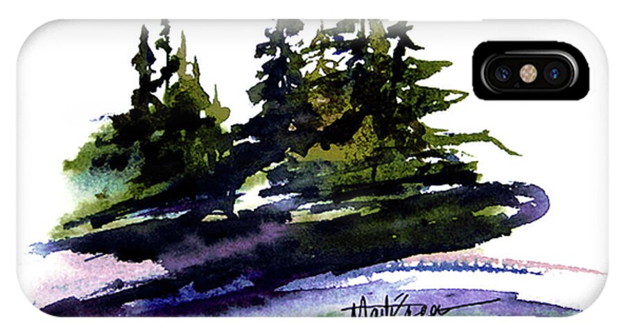 Northwest Trees iPhone X Case featuring the painting Trees by Marti Green