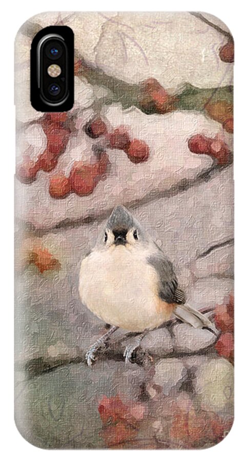 Tufted Titmouse iPhone X Case featuring the photograph Tufted Titmouse by Betty LaRue