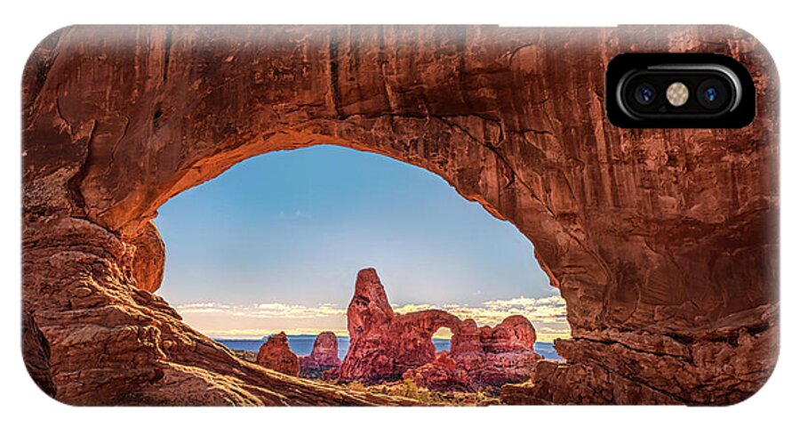 Windows Arch iPhone X Case featuring the photograph Turret Arch by Dave Koch