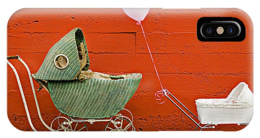 Baby Buggy iPhone X Case featuring the photograph Two baby buggies by Garry Gay