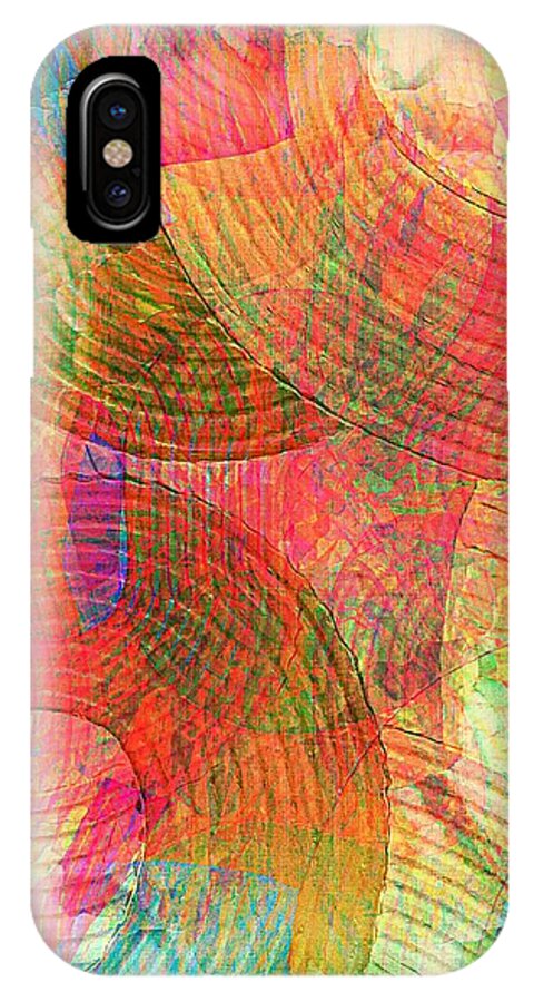 Abstract iPhone X Case featuring the digital art Uncommon Vibrations 8 by Trent Jackson
