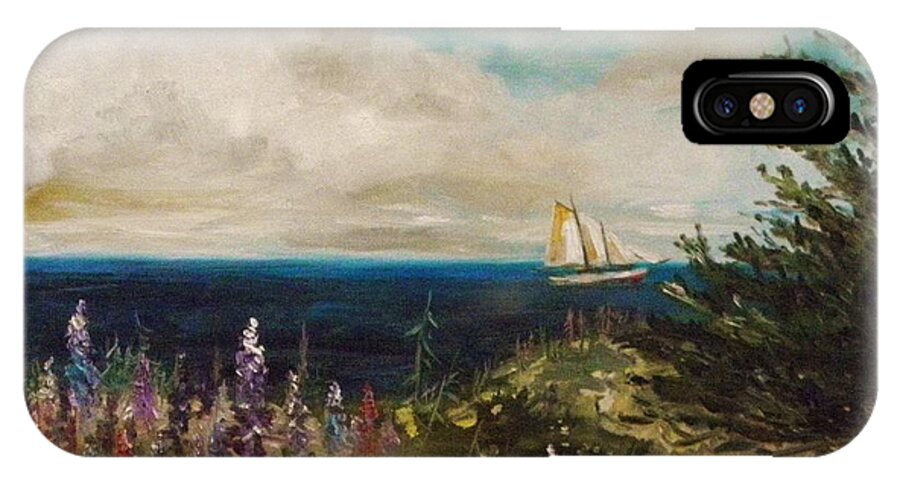 Sail iPhone X Case featuring the painting Under Full Sail by John Williams