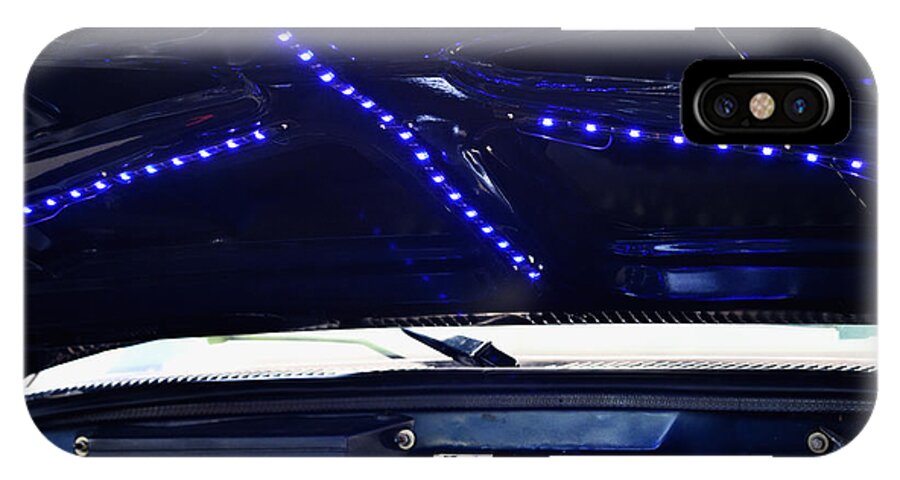 Led Lights iPhone X Case featuring the photograph Under the Hood of 88 GMC Pickup by Kae Cheatham