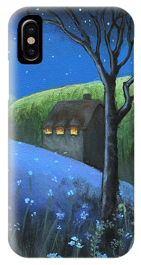 Landscape iPhone X Case featuring the painting Under the Stars by Terry Webb Harshman
