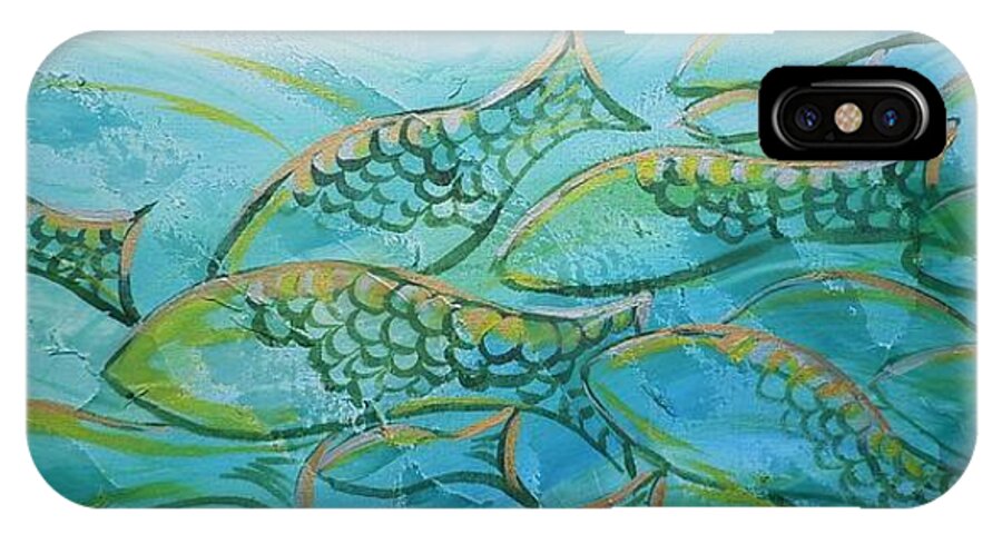  iPhone X Case featuring the painting Unity by Deb Brown Maher