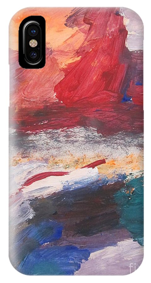 Art iPhone X Case featuring the mixed media Untitled 98 Original Painting by Iyanuoluwa Adeshina