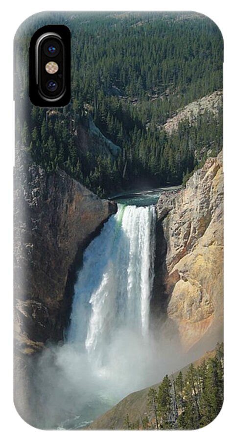 Upper Falls Yellowstone iPhone X Case featuring the photograph Upper Falls, Yellowstone River by Christopher J Kirby