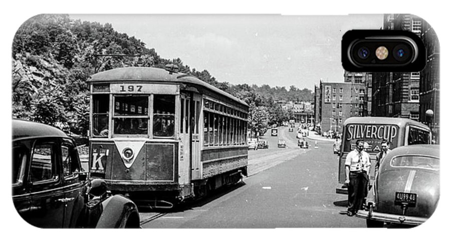 1940's iPhone X Case featuring the photograph Uptown Trolley near 193rd Street by Cole Thompson