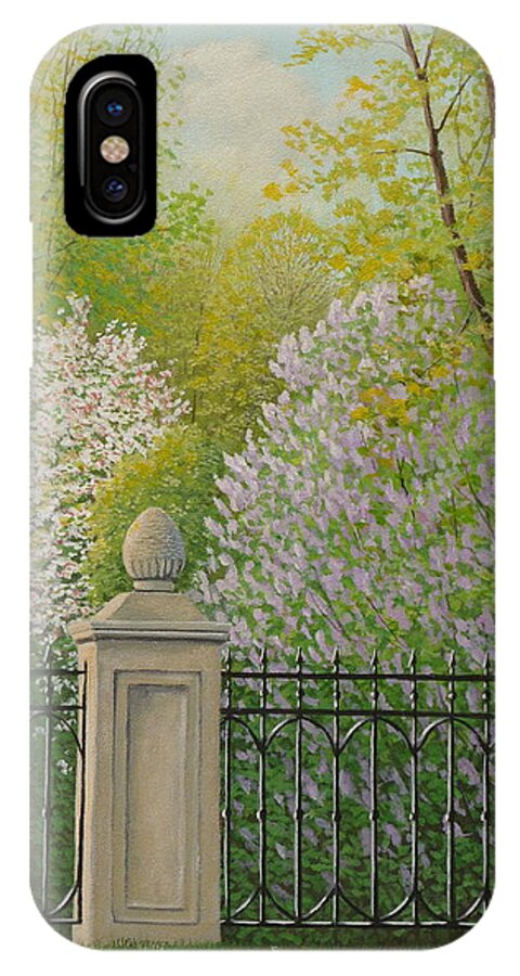 Garden iPhone X Case featuring the painting Urban Oasis by Jake Vandenbrink