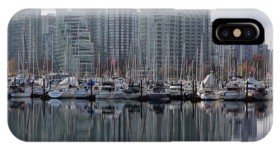 Coal Harbour iPhone X Case featuring the photograph Vancouver BC - Boats and Condos by Richard Andrews