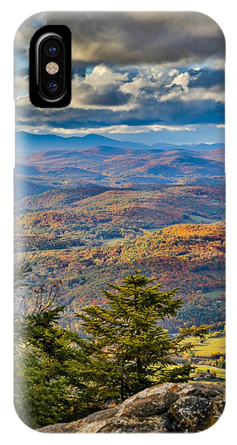 Landscape iPhone X Case featuring the photograph Vermont Foliage from Mt. Ascutney by Vance Bell