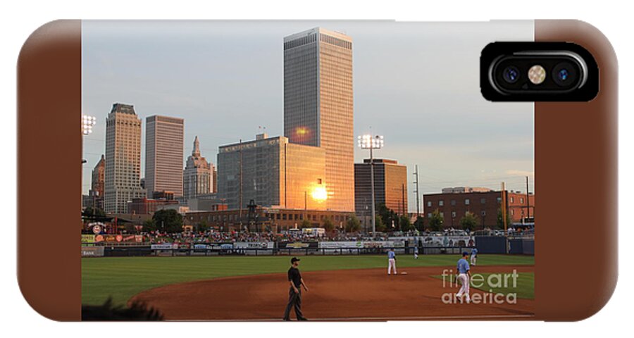 Tulsa iPhone X Case featuring the photograph View from 3rd Base by Sheri Simmons