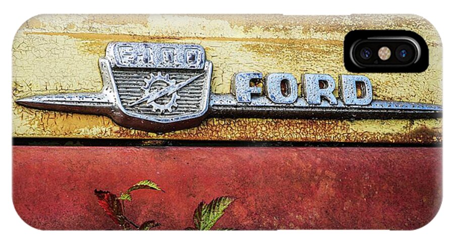 Ford iPhone X Case featuring the photograph Vintage Ford Logo by Patrice Zinck