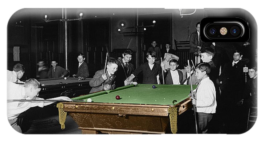 Pool Hall iPhone X Case featuring the photograph Vintage Pool Hall by Andrew Fare