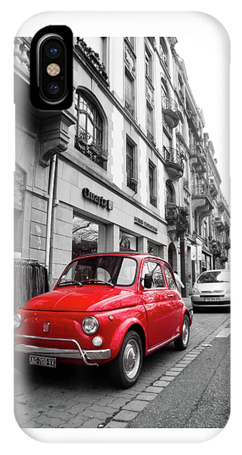 Architecture iPhone X Case featuring the photograph Voiture Rouge by Steven Myers