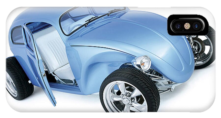 Volkswagen Beetle iPhone X Case featuring the digital art Volkswagen Beetle by Super Lovely