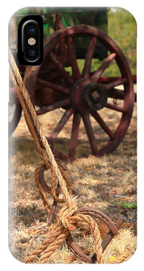 Wagon iPhone X Case featuring the photograph Wagon stake by Toni Hopper