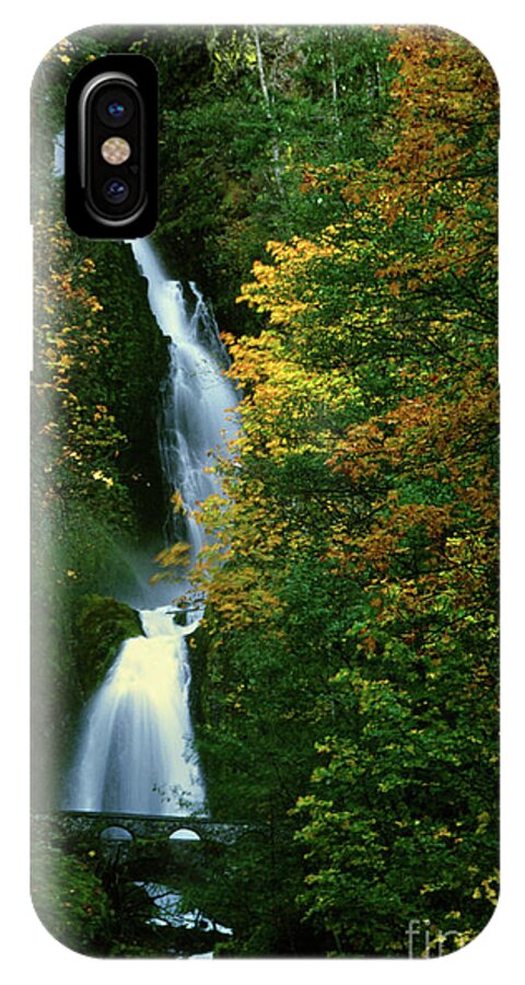 Images iPhone X Case featuring the photograph Wahkeena Falls waterfall by Rick Bures